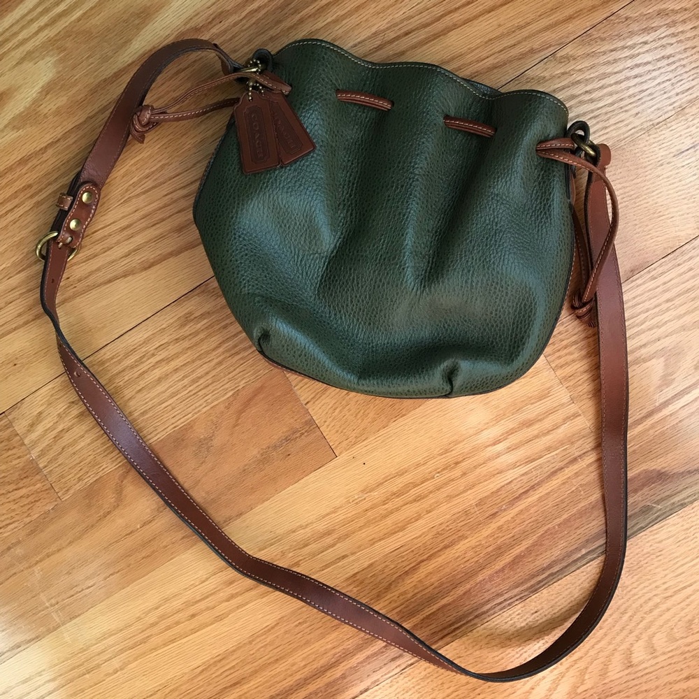 Vintage olive Coach bag